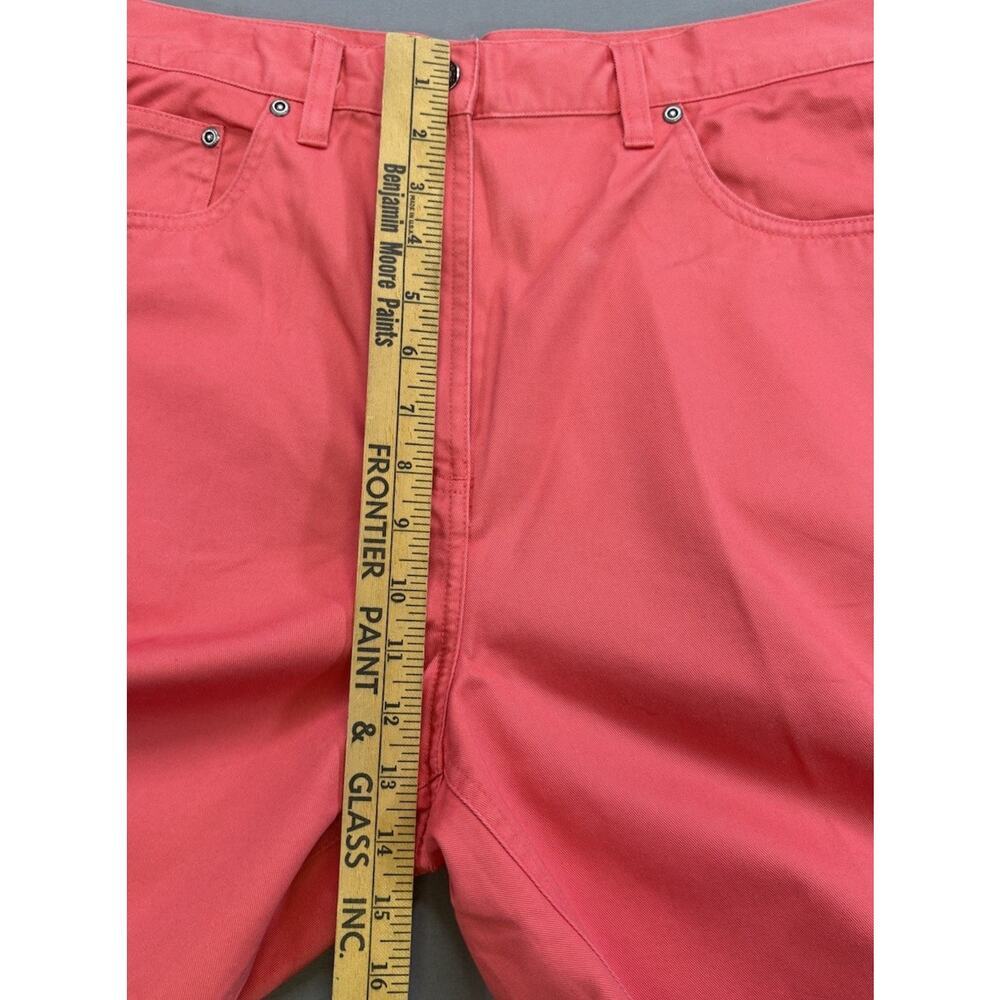 L.L. Bean Women's Shorts Size 14 Regular Coral Red Cotton Twill Chino Flat Front - Picture 7 of 8